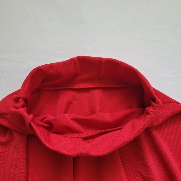 Red Pleated Mini Flare Skater Skirt Womens Medium Coquette Preppy - Picture 3 of 7